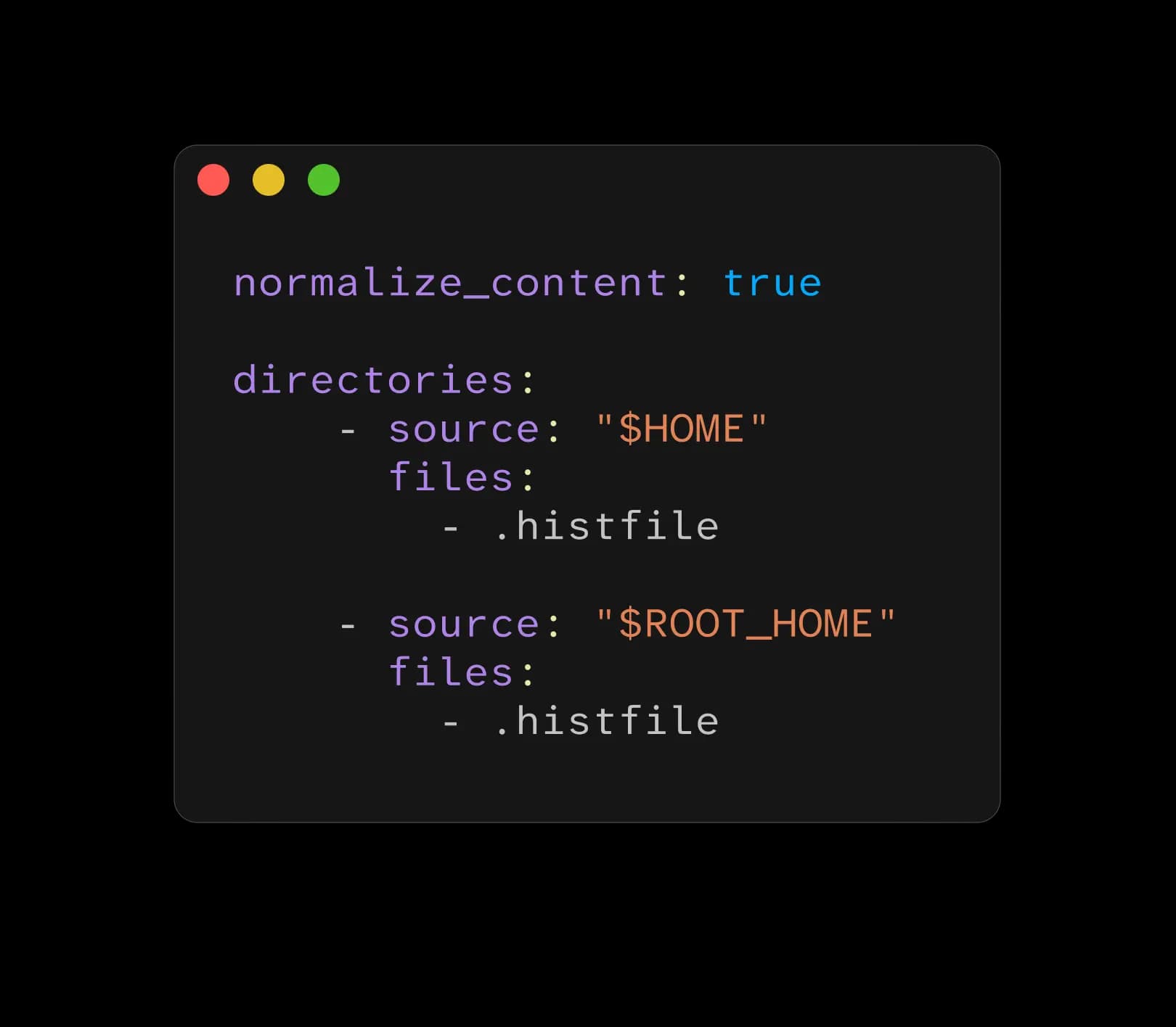 Config Saver configuration file